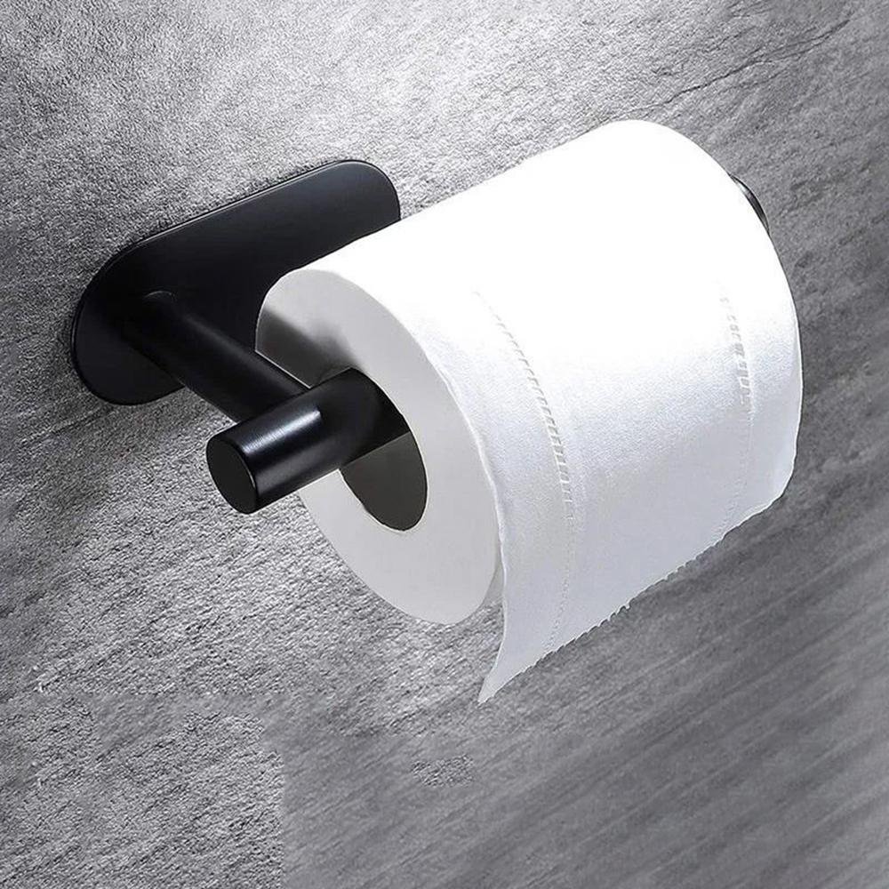 Stainless Steel Roll Paper Holder, Kitchen Cling Film Storage Rack, Wall Mounted Non Perforated Paper Holder