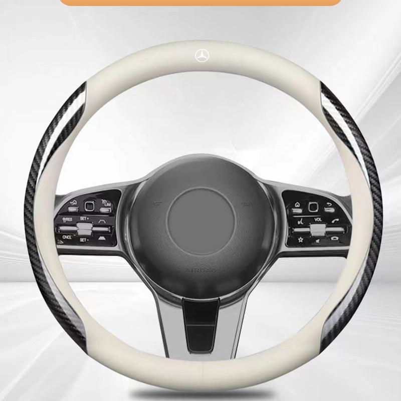 Замшевый нескользящий чехол-протектор на руль из углеродного волокна для Mercedes Benz AMG GLE GLS GLC CLA GLB ML C500 C200 C300 W204 W206 W205 W212 W203