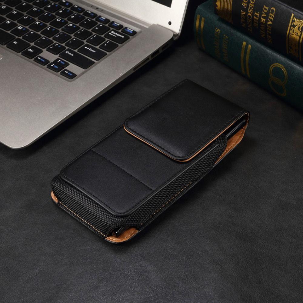 Textured Design PU Leather Belt Clip Case Card Slot Vertical Cover for Smartphones