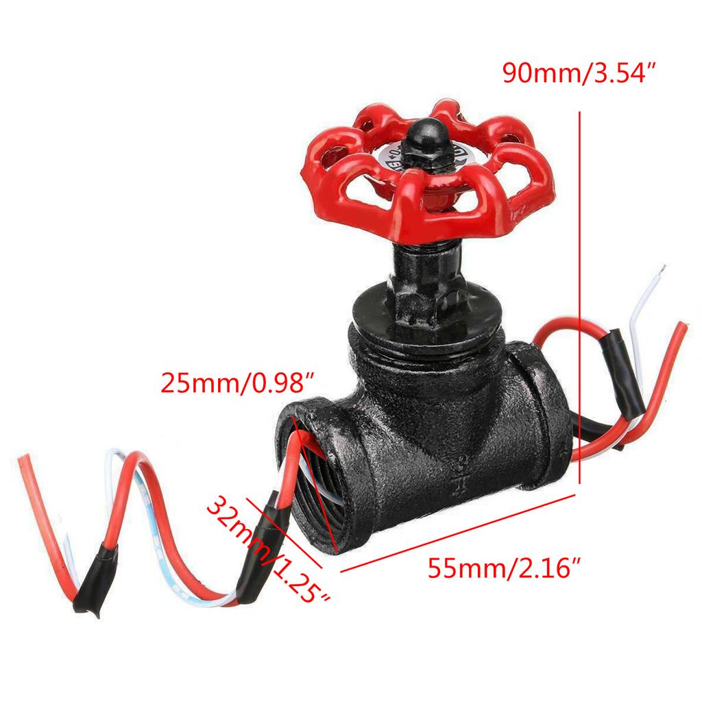 Винтажный медный стопор 3/4 дюйма для замены выключателя света клапана, ретро-паровой панк выключатель для лампы с проводом для дома, магазина, офиса