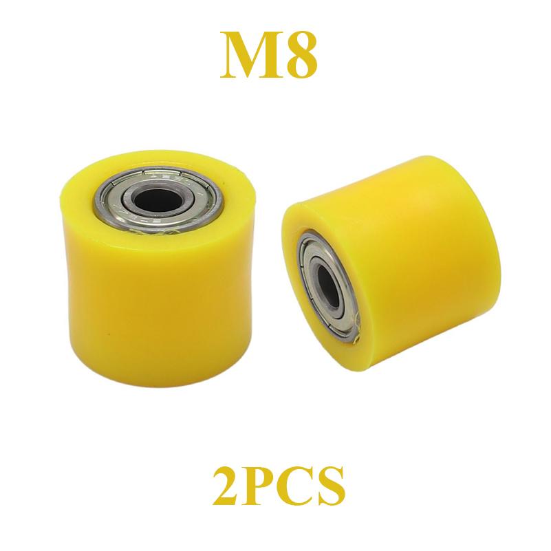 2pcs/1pair 8/10mm Wheel Tensioner Guide Drive Chain Roller Pulley For ATV CRF CR XR Enduro Motorcycle Motocross Dirt Bike