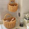 1 шт. корзина для хранения с ручкой, милая настенная плетеная корзина, кавайная подвесная корзина для хранения, органайзер для кухонных мелочей