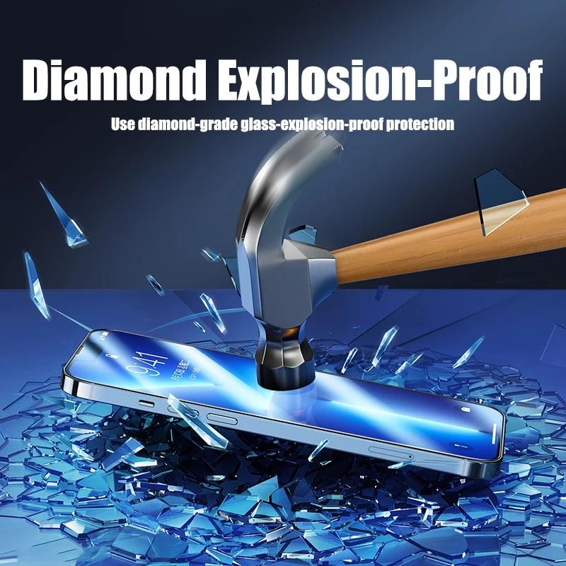 4 шт. полное покрытие закаленное стекло для iPhone 11 12 13 14 15 Pro Max Защитная пленка для экрана iPhone X XR XS Max 7 8 6 Plus Стеклянная пленка