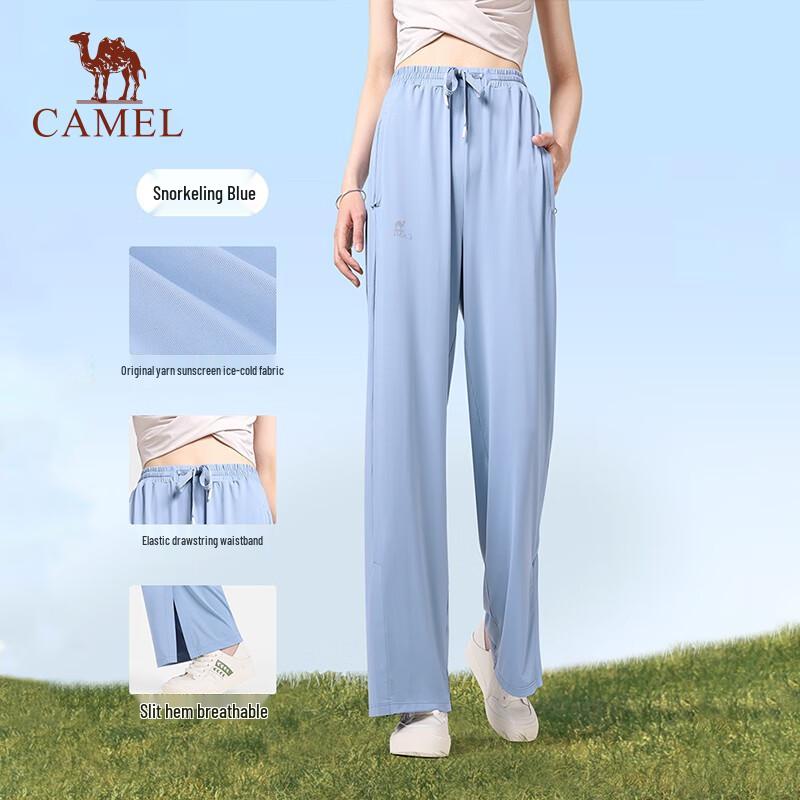 Camel Женские спортивные брюки из ледяного шелка с защитой от солнца, быстросохнущие, для йоги