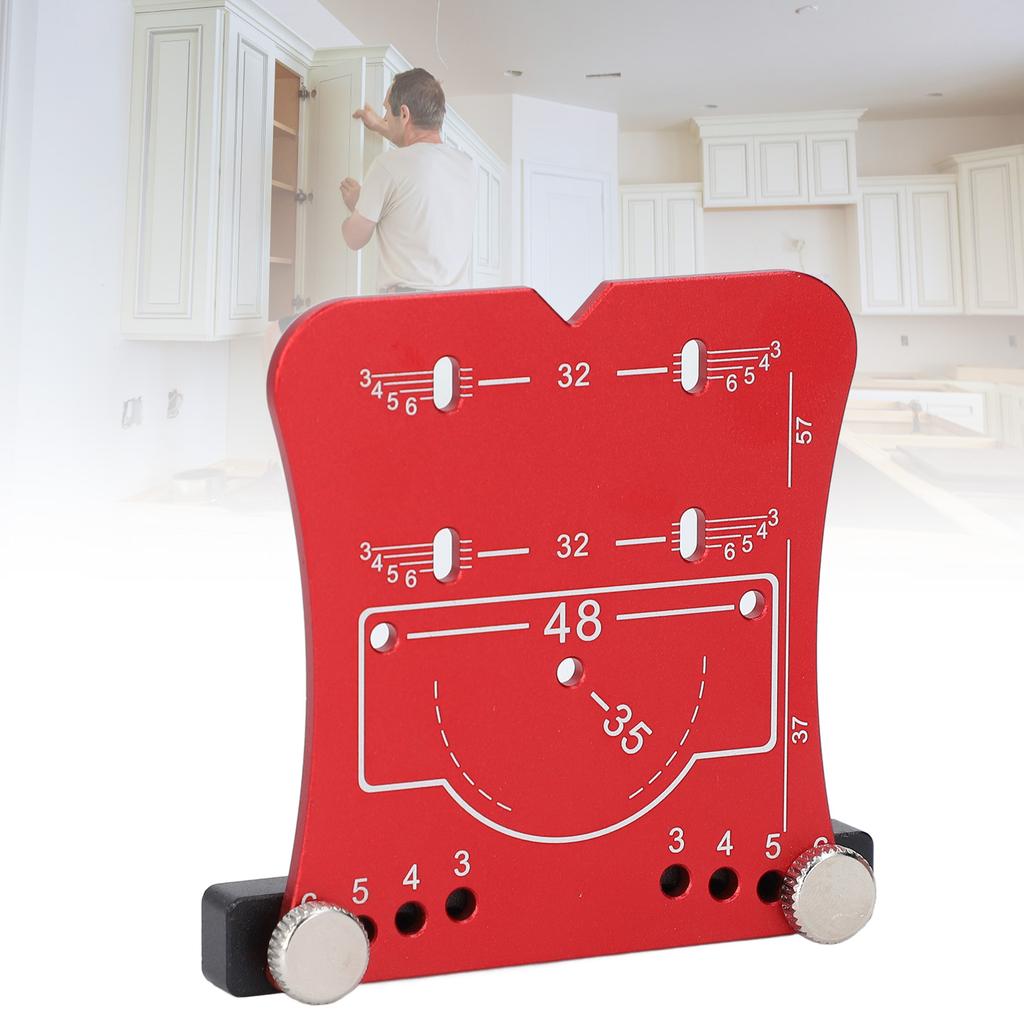 35mm Hinge Hole Opener Aluminum Alloy Quick Positioning Hinge Drilling   Locator and Drill Bit Set