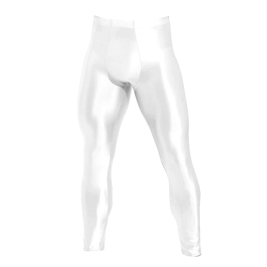 Мужские глянцевые длинные тонкие леггинсы Колготки для спортзала Йога Спортивная одежда Узкие брюки Нижнее белье Низ