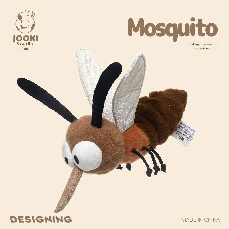 Cute Funny Mosquito Plush Bear Toy Super Soft Comforter Mesh Lining Sleeping Pillow Companion Unisex Birthday Gift