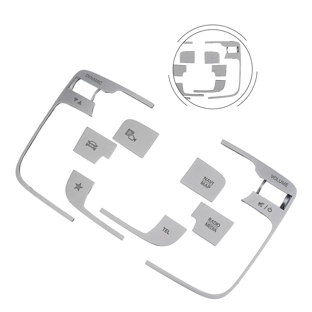 01 Автомобильная центральная консоль медиа мышь кнопка декоративная отделка наклейки для Mercedes EQB кнопка отделка наклейки автомобильные аксессуары