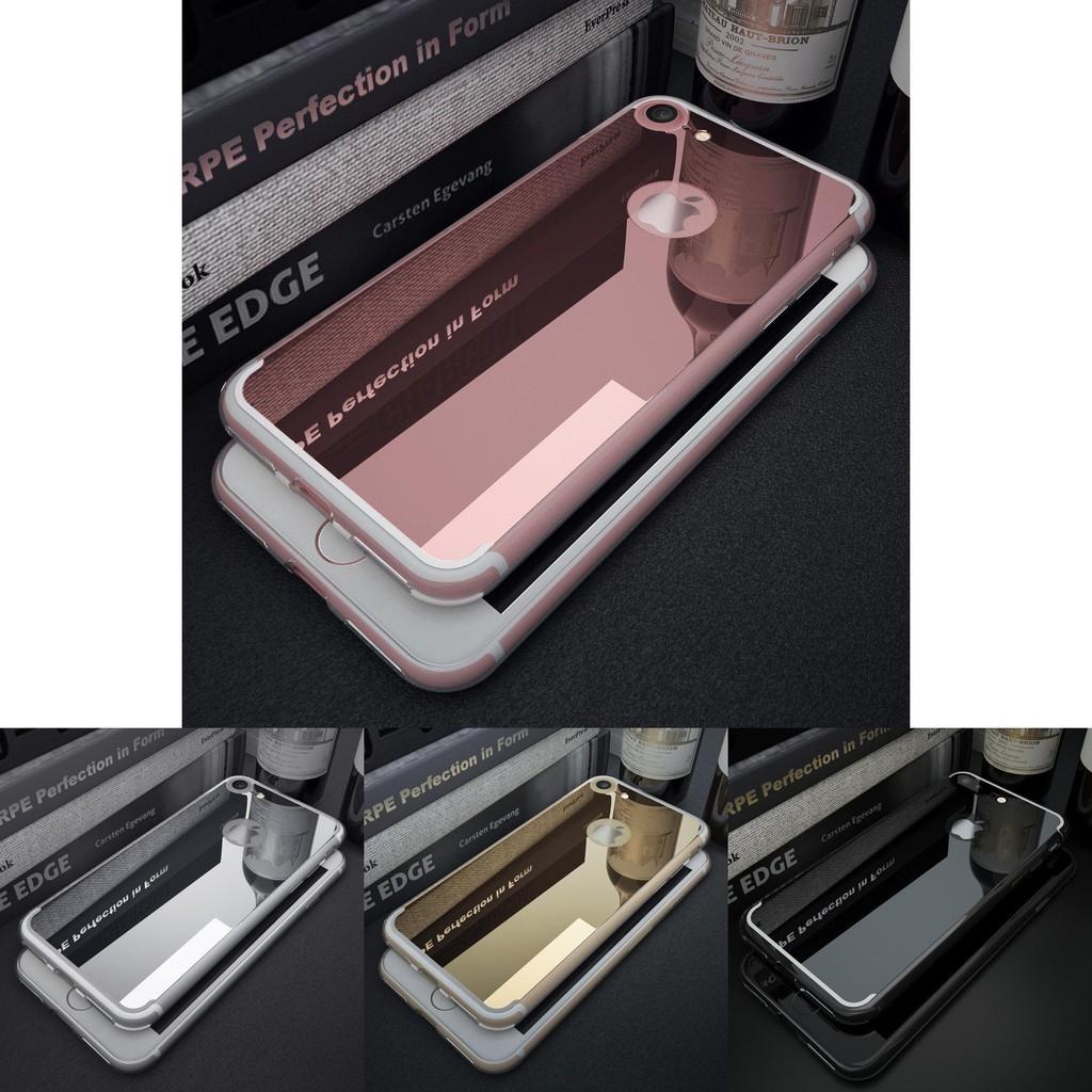 Прозрачный бампер с зеркальной задней стороной для iPhone 5 6 7 Plus 7s