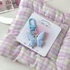 Colorful Butterfly With Colorful Letters Keychain Pendant Earphone Hanger Women Couple Keychain Bag Pendant Backpack Accessories