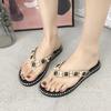 Slippers Female Summer Sandals Outside Wear Clip Toe Flip-flops Rhinestone Fashion Ins Slippers