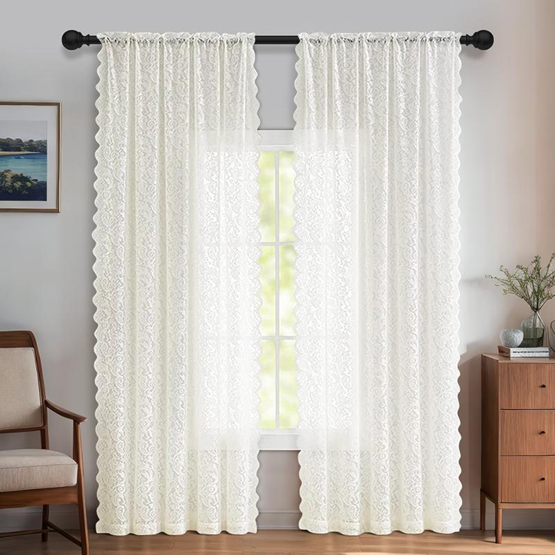 Кружевные занавески на окна Декоративные шторы Полузатемняющие шторы на окна Прозрачные шторы Кружевные подвесные шторы Украшение комнаты