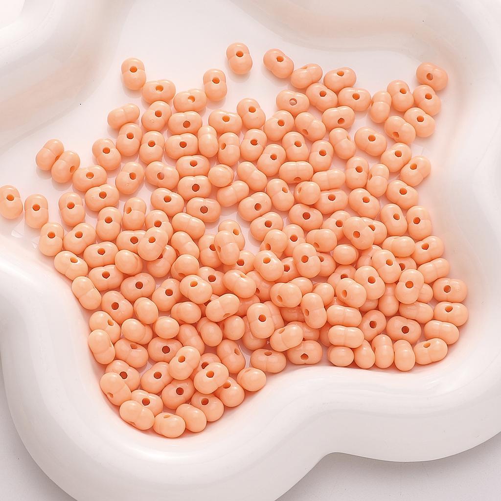 Бусины для браслетов ручной работы 8x5 мм Однотонные бусины Светлые арахисовые бусины Акриловые бусины из проса Бусины-россыпи Бусины Аксессуары для самостоятельного изготовления Струны Браслеты
