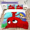 Mila and Morphle Pattern Bedding,Quilt Set Quilt Cover Pillowcase Home Birthday Gift (1*duvet cover+2*pillowcase,without core)XSJT0917160