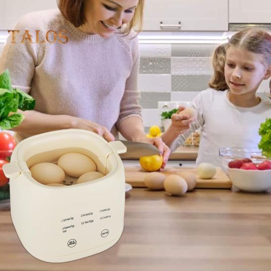 Electric Egg Boiler Touch Screen Design Timer Auto Shut-off Sound Reminder Food Grade Portable 6-in-1 Smart Electric Egg Yogurt Maker