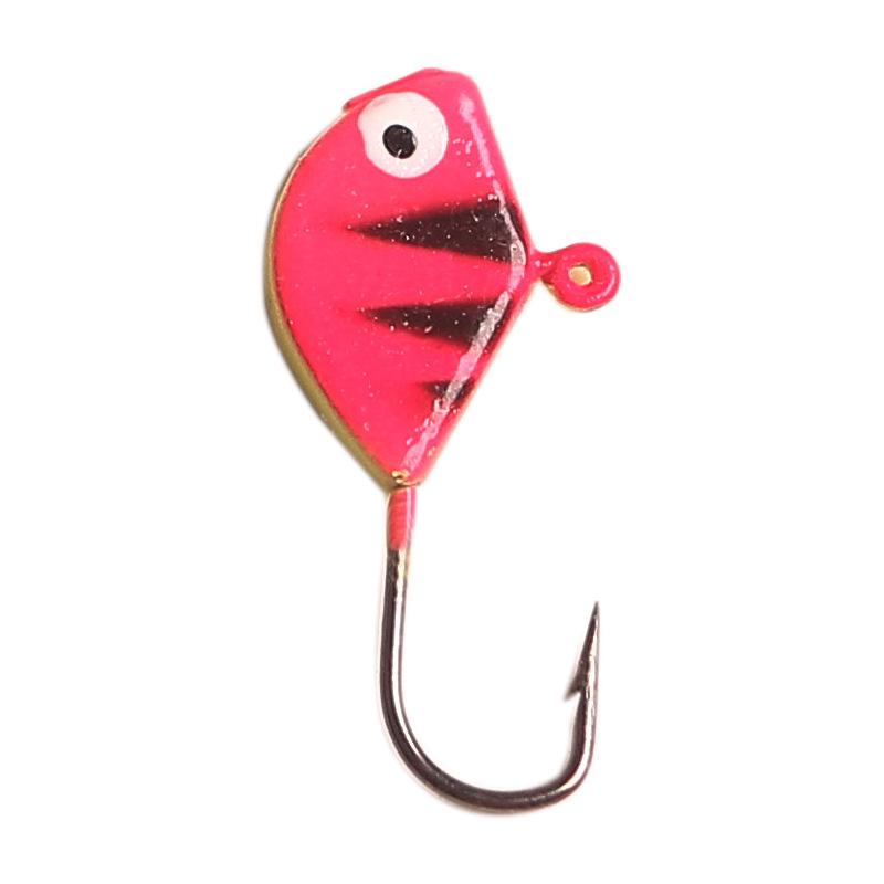 Крючок-приманка Cross6 с рисунком рыбы, 2,1 г, микро, для подледной рыбалки, мягкая приманка