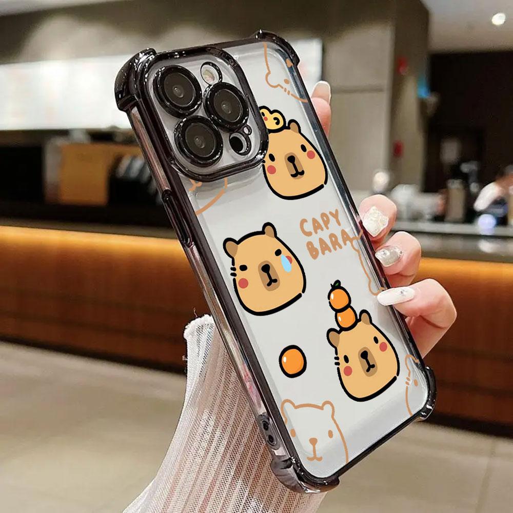 Cute Little Capybara Phone Case For Xiaomi 15T 14T 13 Pro 15 F8 Ultra Poco X7 F7 Pro X3 X5 X6 F5 M7 Soft Shockproof Clear Cover