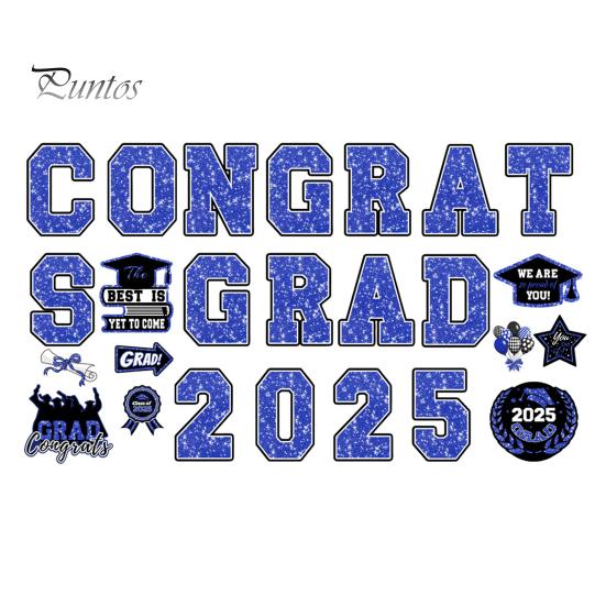 Магниты на автомобиль с надписью «Выпускной 2025» Поздравляем выпускников Магнитные наклейки Тематические магниты для декора гаражных ворот Холодильник