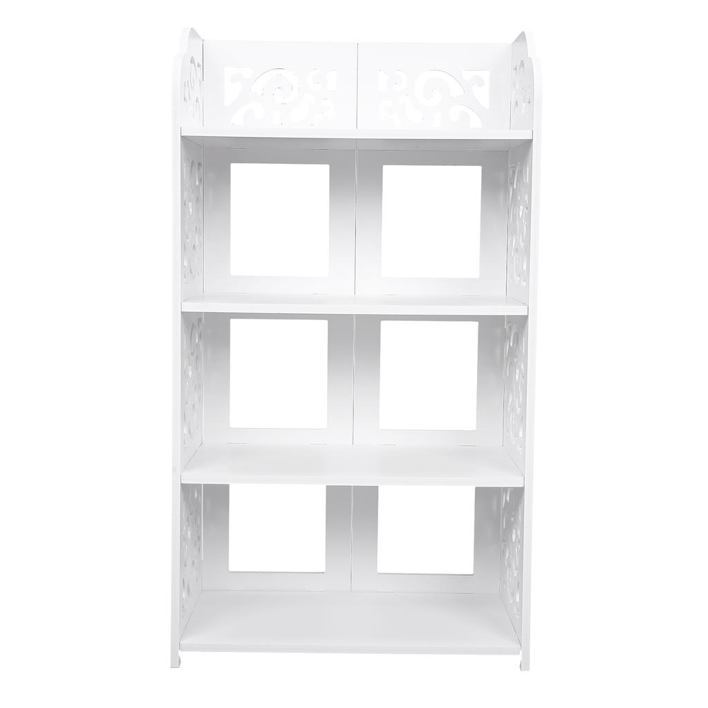 4 Tiers White Hollow Out Shoe Rack Stand Storage Organiser Shelf