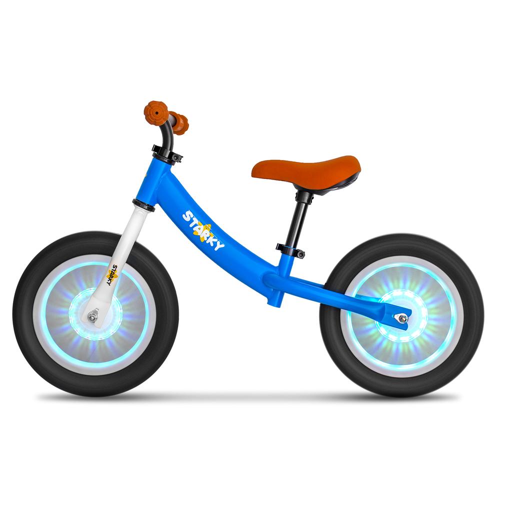 Balance bike, children's bike, inflatable wheels, 12 light-up wheels