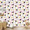 Black, pink and yellow dots wallpaper for living room and bedroom 50x1000