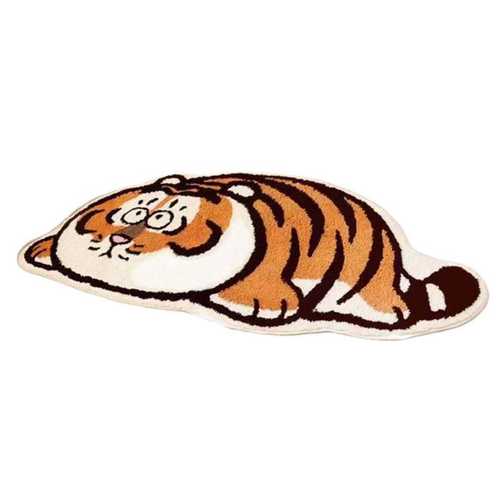 Thick Furry Carpets Cartoon Entrance Mat Toilet Mat Tiger Carpet  Living Room