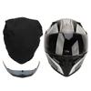 Мотоциклетный шлем-флип с очками, спойлером, дышащий, удобный шлем для езды на скутере, мотоцикле, белый, L