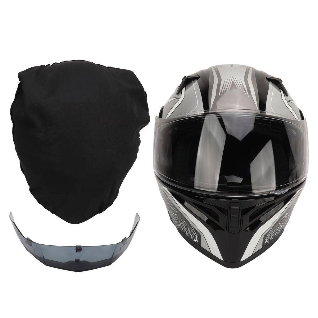 Мотоциклетный шлем-флип с очками, спойлером, дышащий, удобный шлем для езды на скутере, мотоцикле, белый, L