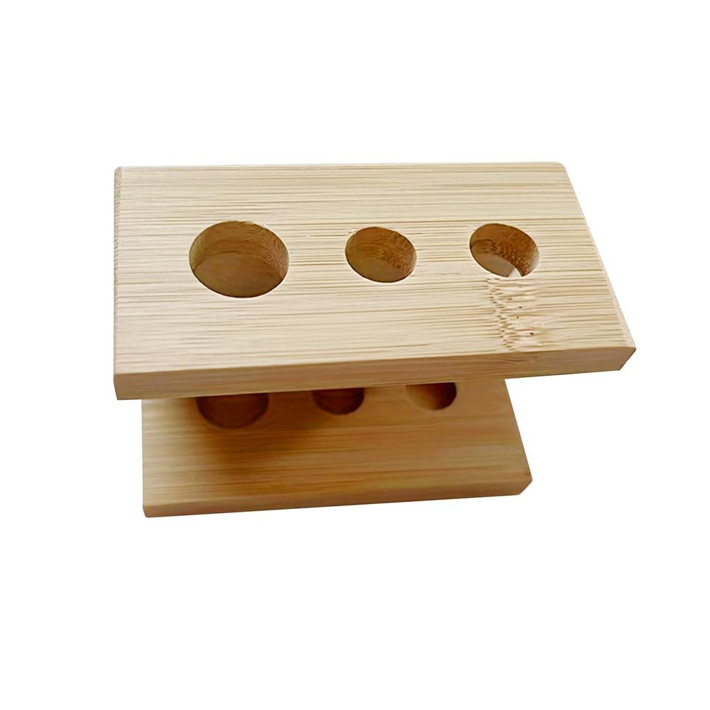 Heads Holder Accessories Wood Counter Organizer Rack for Countertop
