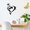 Wall Pendant Artistic Metal Music Note Wall Ornament Smooth Surface Elegant Wall Decoration for Home Party