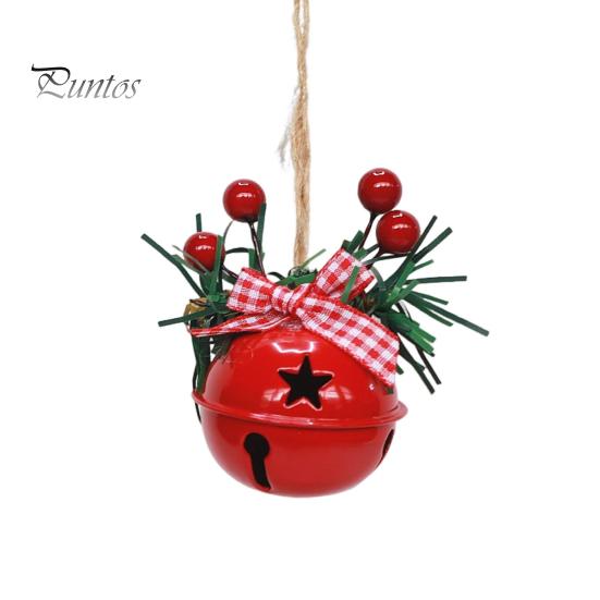 10 шт. Рождественские колокольчики, украшения для рождественской елки, подвесные колокольчики с шишками, бант из ягод падуба, праздничные принадлежности для вечеринок