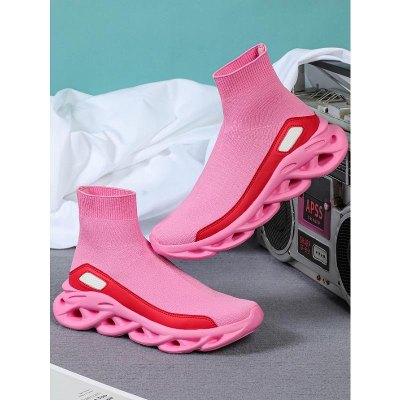 Унисекс Высокие Кроссовки-Носки - Без Шнурков, Амортизирующие, Для Бега