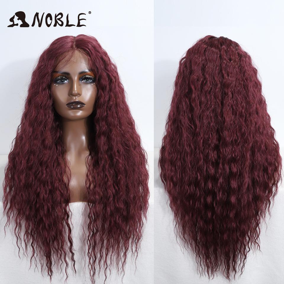 Noble Lace Front Wig Cosplay Curly Wig 30 Inch Lace Part Wig Baby Hair Lace Wig For Women Blonde Wig Synthetic Lace Front Wig