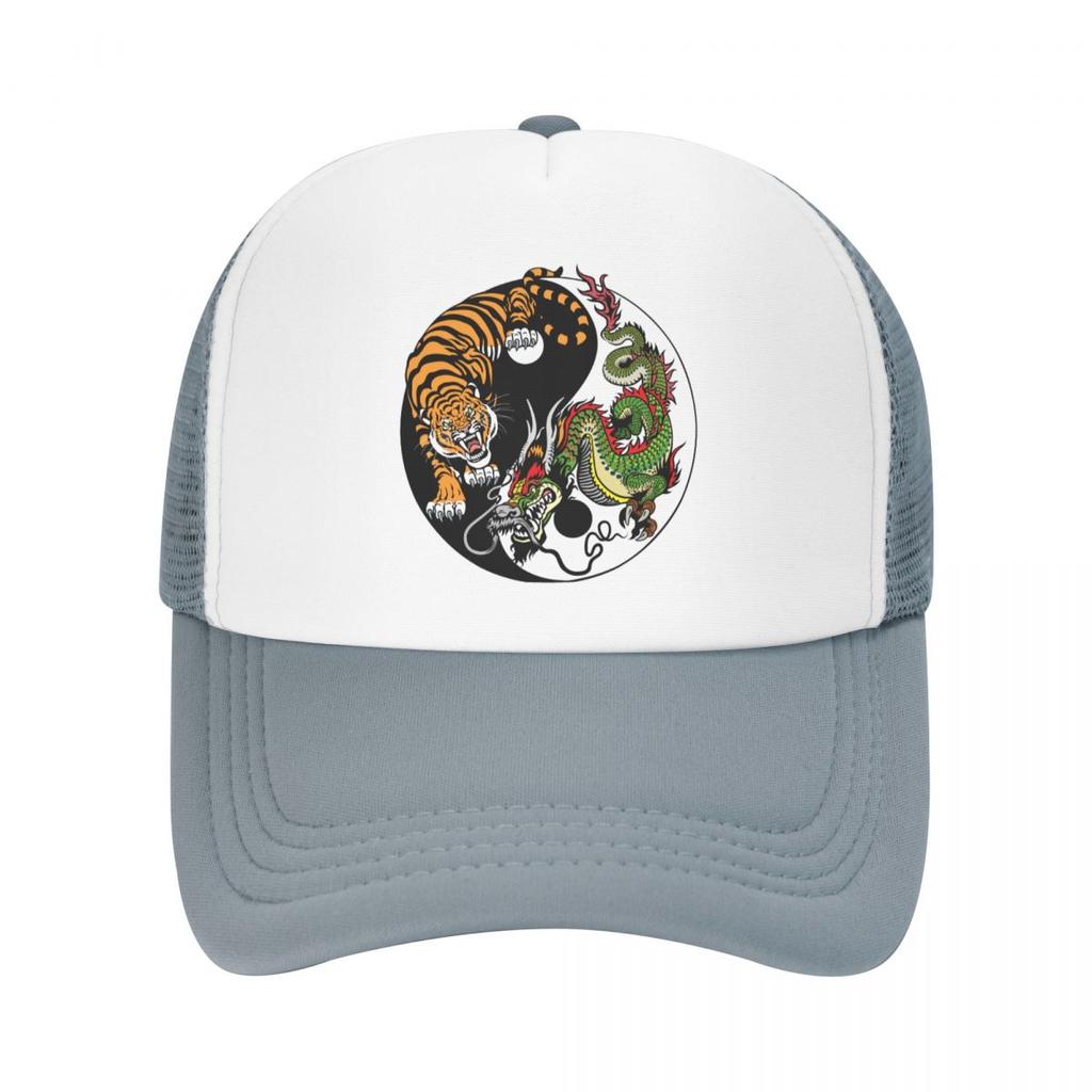 Бейсбольная кепка с символом панк-дракона и тигра, WoUnisex, унисекс, дышащая шляпа дальнобойщика, спортивные шляпы Snapback, летние кепки