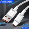 Кабель USB Type C 120 Вт 10 А Сверхбыстрая зарядка Линия передачи данных для Xiaomi Samsung Huawei Honor Redmi Android Быстрая зарядка Кабели USB C