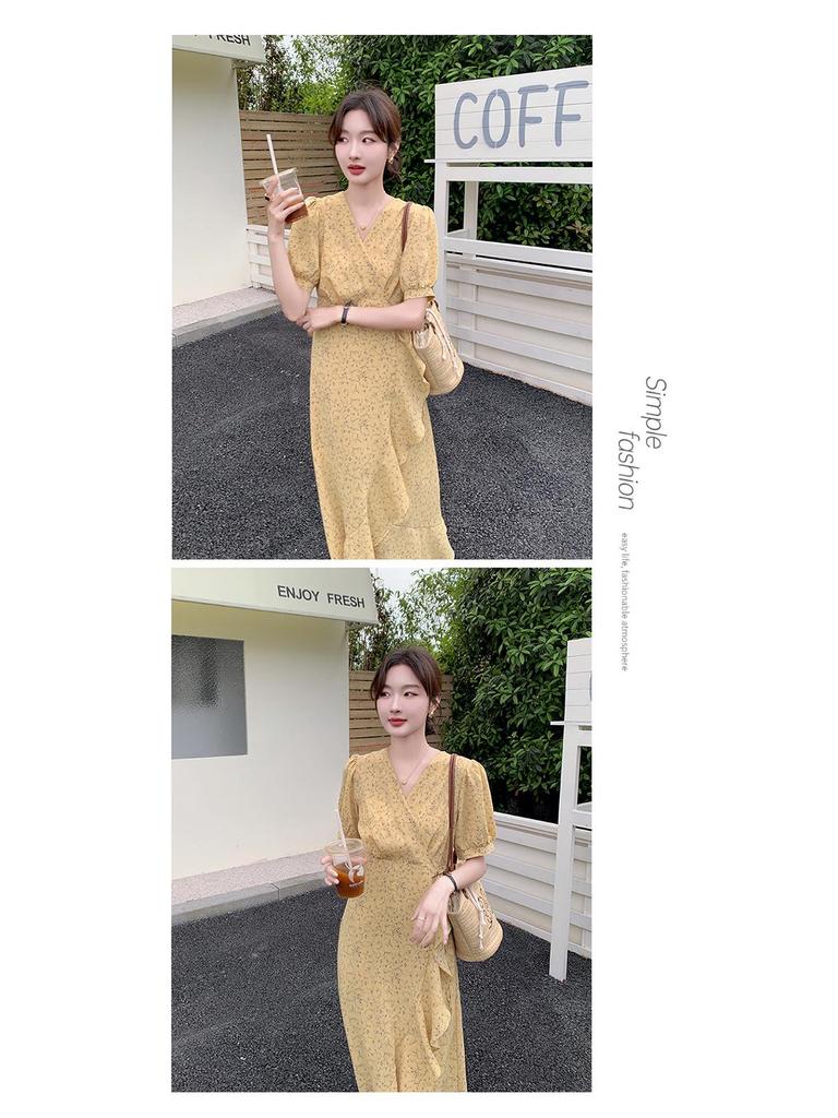 Французское цветочное платье-миди с неровным подолом - Коллекция Лето 2024 для женщин