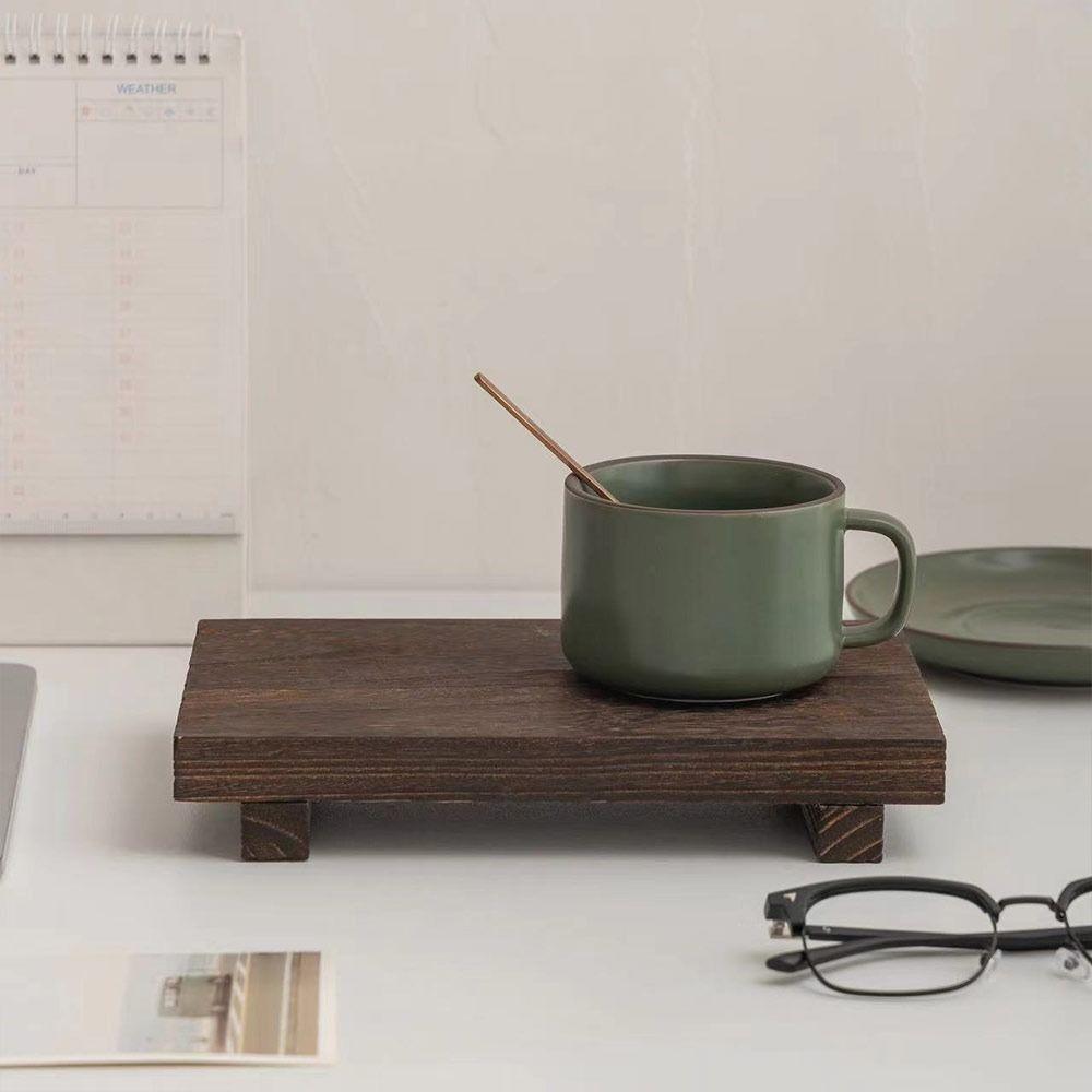 New Wooden Aromatherapy Perfume Tray Square Retro Jewelry Storage Tray Rack Figurine Display Rack Entrance Home Decoration