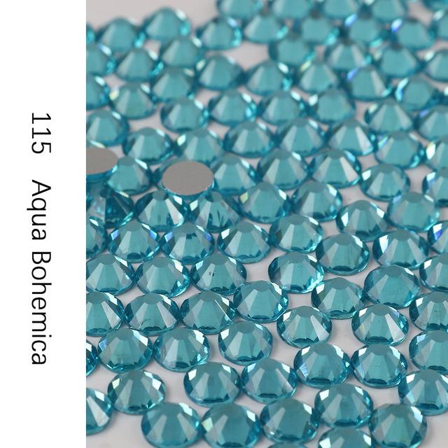 Стразы без горячей фиксации, кристалл Ab Ss3-Ss30, стразы для ногтей с плоской задней частью, стразы премиум-качества, блестящие стразы для ногтей, хрустальный камень