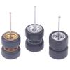1/64 Wheels For Hotwheels With Rubber Tire Model Car Modified Parts Toys 