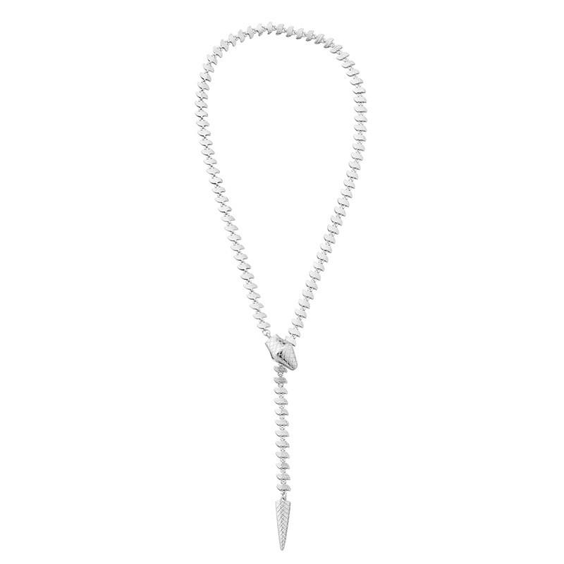 Элегантное ожерелье-цепочка «змейка» из нержавеющей стали для женщин с премиальной титановой подвеской золотого и серебряного цвета для модных тенденций 2024 года