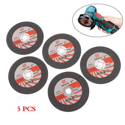 5Pcs Mini Cutting Disc Circular Resin Grinding Wheel Sanding Disc 75Mm