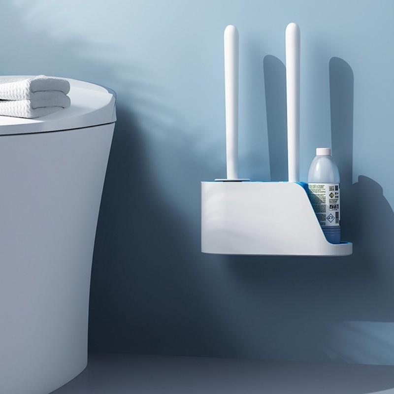 Toilet Brush Set Space saving Solution Quick Drying Toilet Bowl Brush & Holder for Efficient Bathroom Maintenance