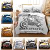 Новый трехсекционный комплект постельного белья серии Vintage Harley для студенческого общежития