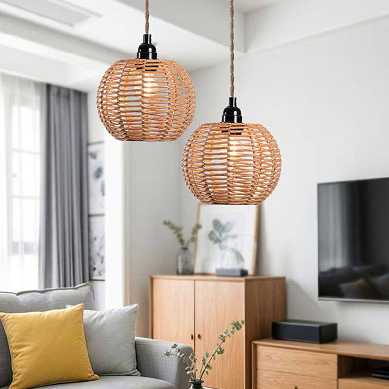 1шт ротанг декоративный винтажный искусственный ротанг плетеный абажур декоративная люстра лампы B&B люстра освещение японский многостильный