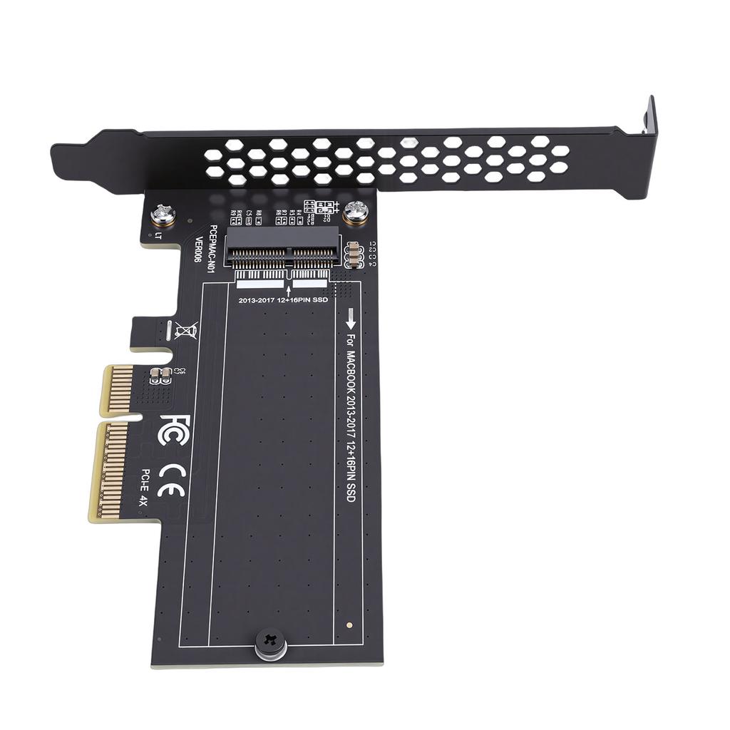 PCI E to SSD Card Support for Macbook Pro 2013 2017 4X to 12+16PIN Converter with Short Baffle Plate