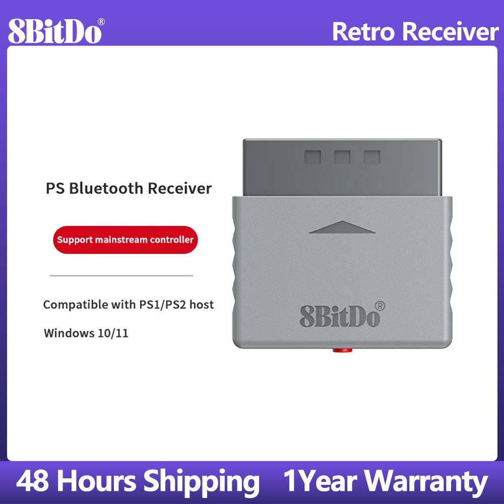 8Bitdo PS Retro Receiver For PS1/PS2/Windows System Compatible For Xbox Series/Xbox One/Switch Pro/PS5/PS4 Controller