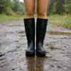 Водонепроницаемые Высокие Сапоги Модные С Круглым Носком На Молнии Мягкая Подошва Противоскользящие Износостойкие Сапоги от Дождя