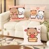 Bubu And Dudu Cushion Cover Soft Short Plush Pillow Cover Smooth Cozy Texture Aesthetic Cushion Case Home Decor