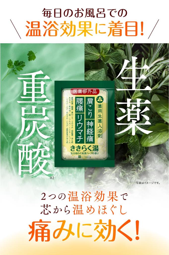 Лечебная ванна Kikirakuyu под контролем горячего источника. Травяные и бикарбонатные добавки для ванны при скованности поясницы и японские травяные добавки для здоровья.