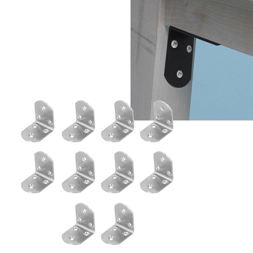 10 шт. Угловой кронштейн из нержавеющей стали, утолщенный, угловой соединитель для полки, мебелиS